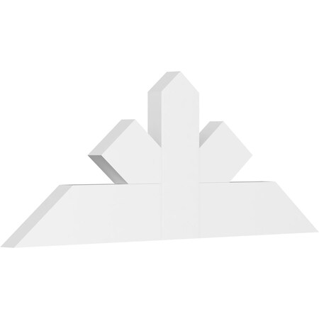 Ekena Millwork Saratoga Architectural Grade PVC Gable Bracket, 48"W x 18"H x 2"D x 6"F, 9/12 Pitch GBP048X18X0206SAR00
